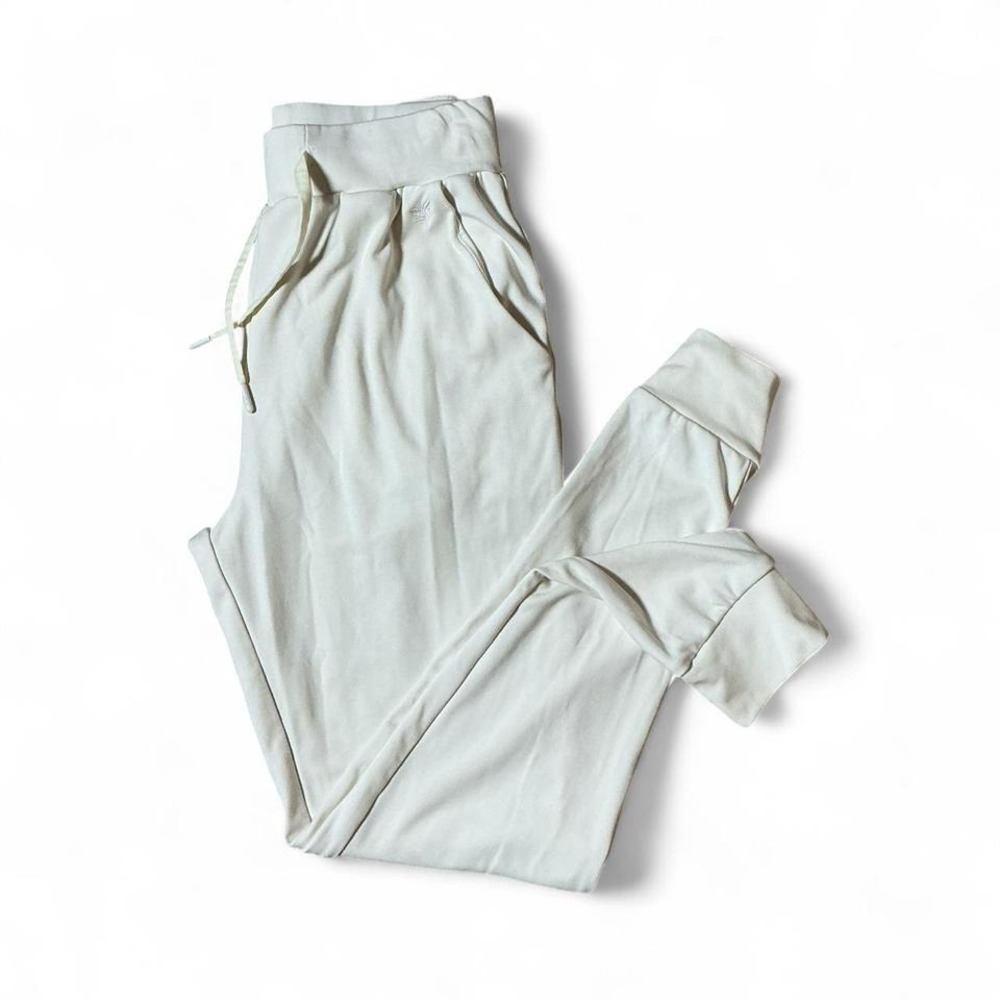 Cozy‎ Earth Brushed Bamboo Lounge Pants Joggers Womens XS Cream Drawstring